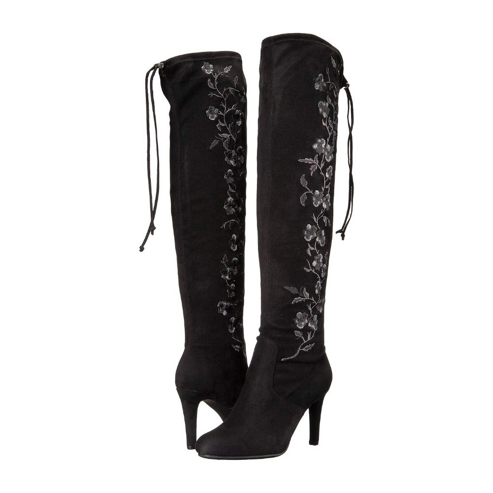 RIALTO  Women's Boot, Black Suede, Size 6.5